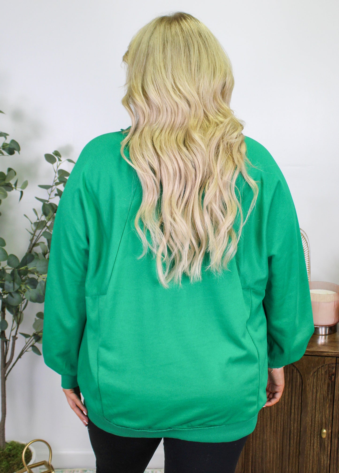 Green Plus Size Crewneck RTS