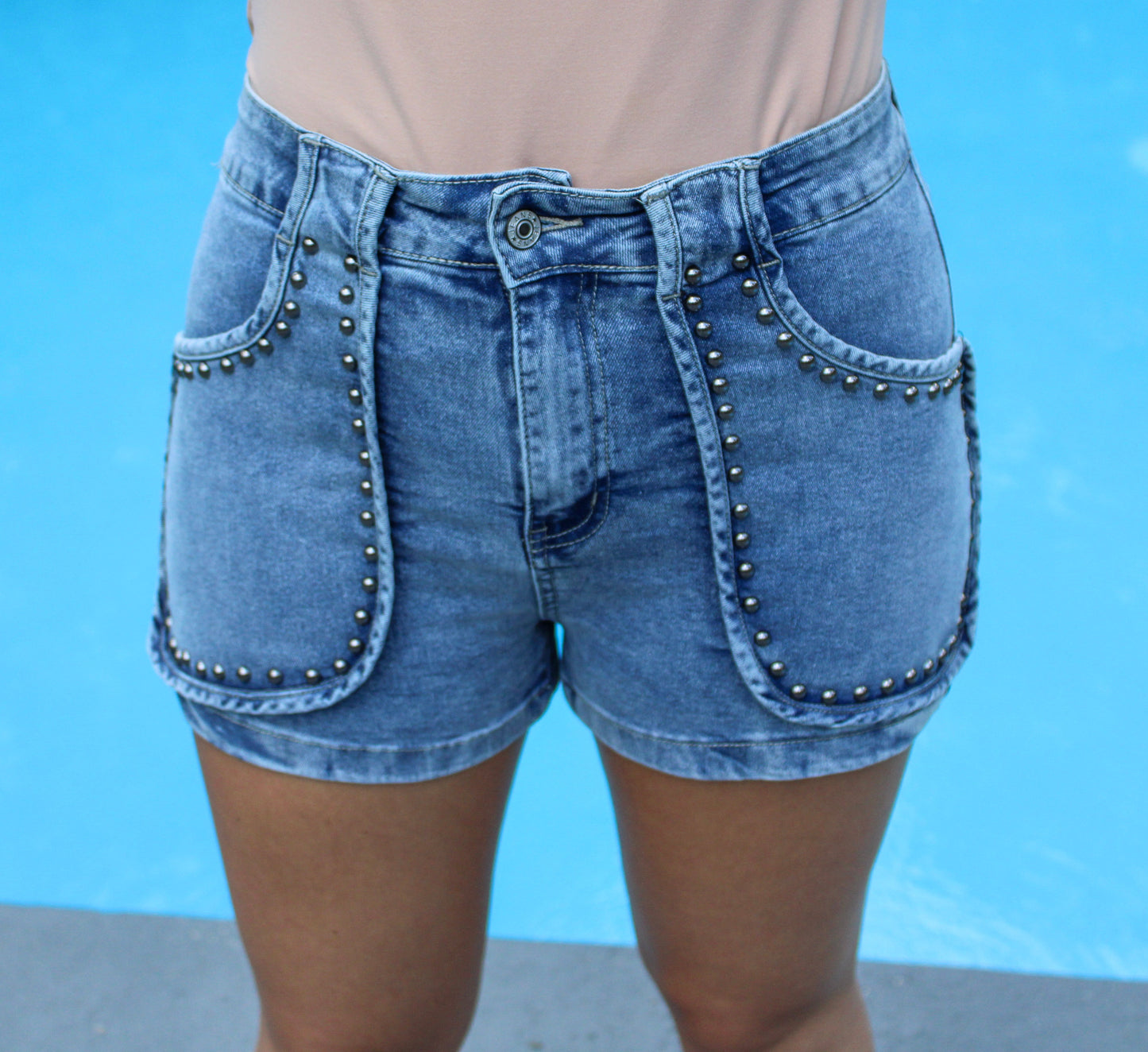 Studded Jean Shorts LT