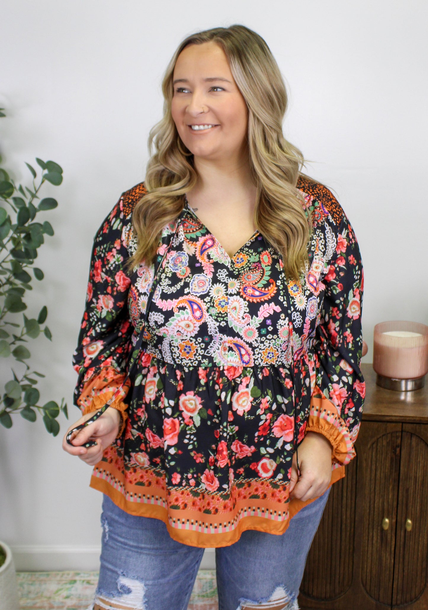 Paisley Plus Size Blouse RTS