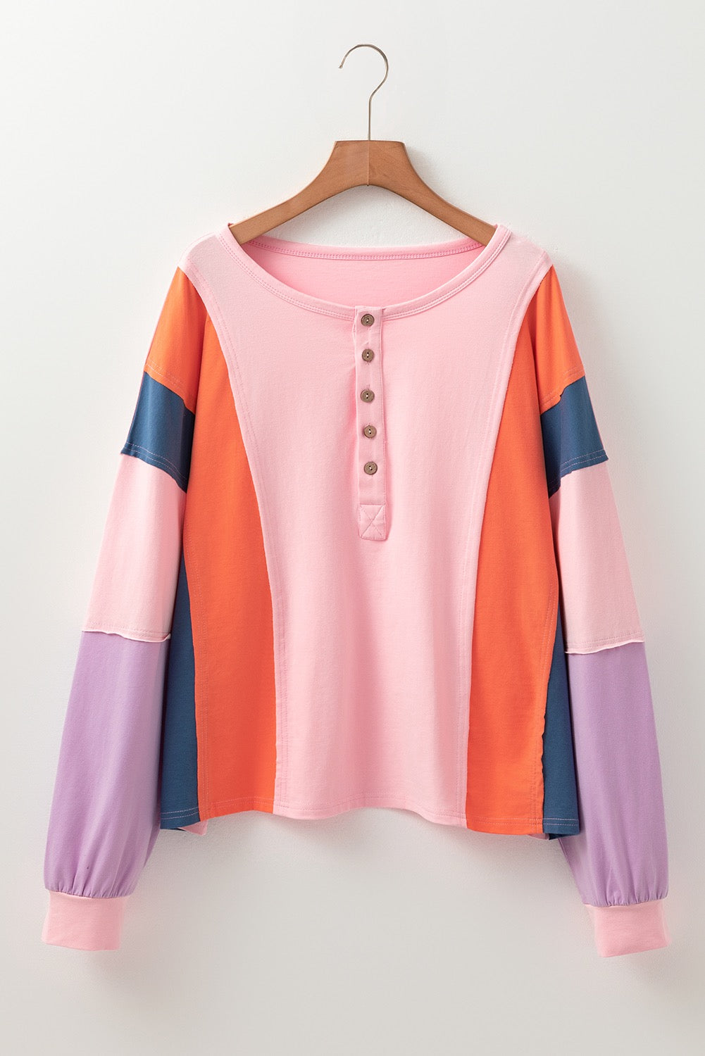 Pink Colorblock Pullover LT