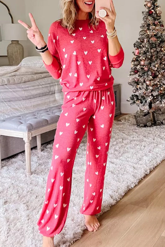 Red Hearts Pajama Set LT